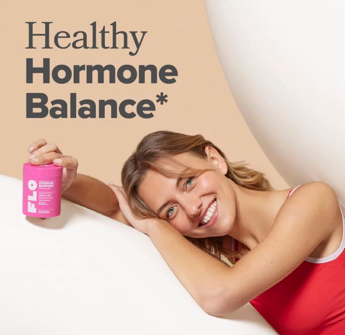 FLO Ovarian Support Vitamin Vegan Capsules Supplement - Hormone Balance