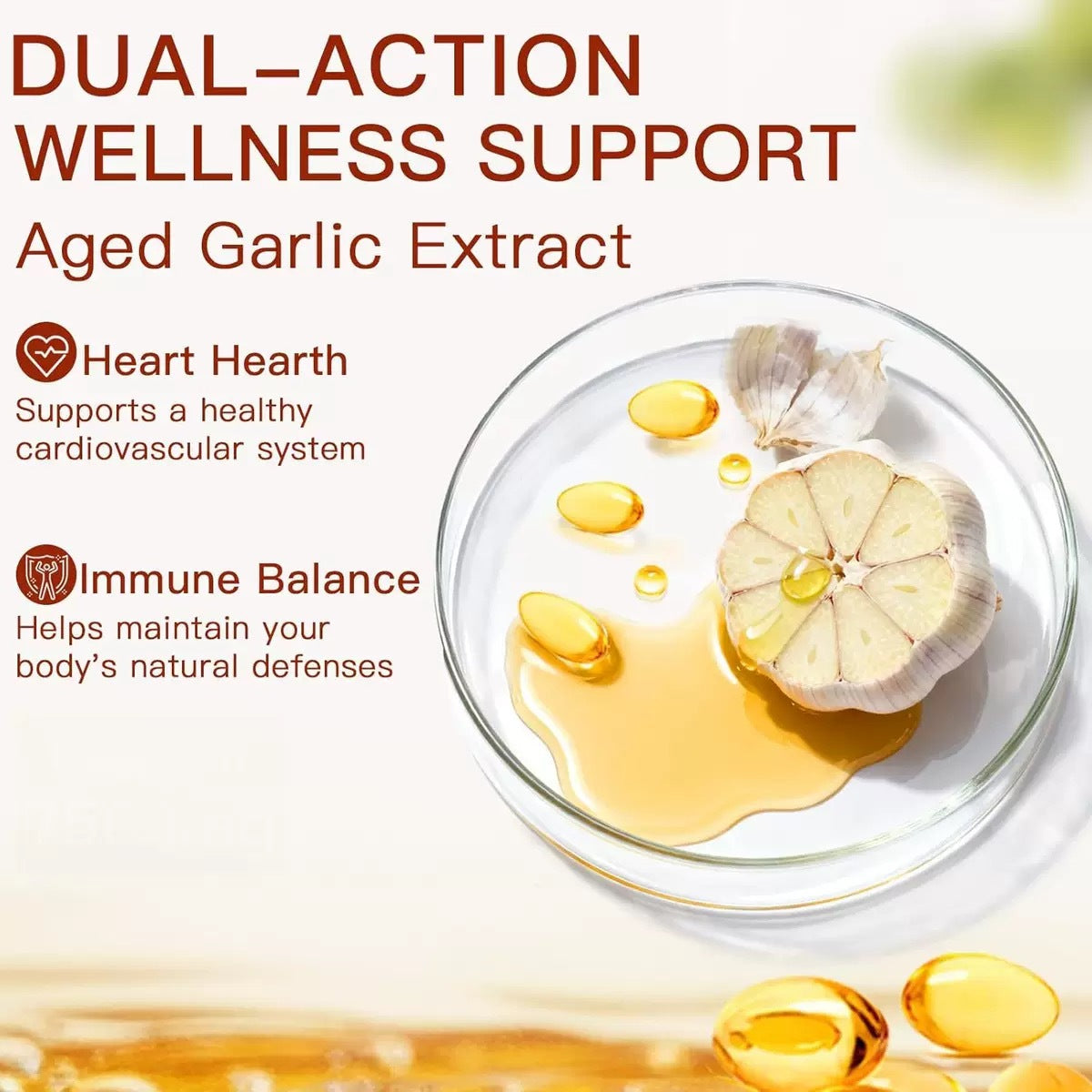 Naturally Aged Odourless Garlic Extract - 300 pieces - 2 Per Serving