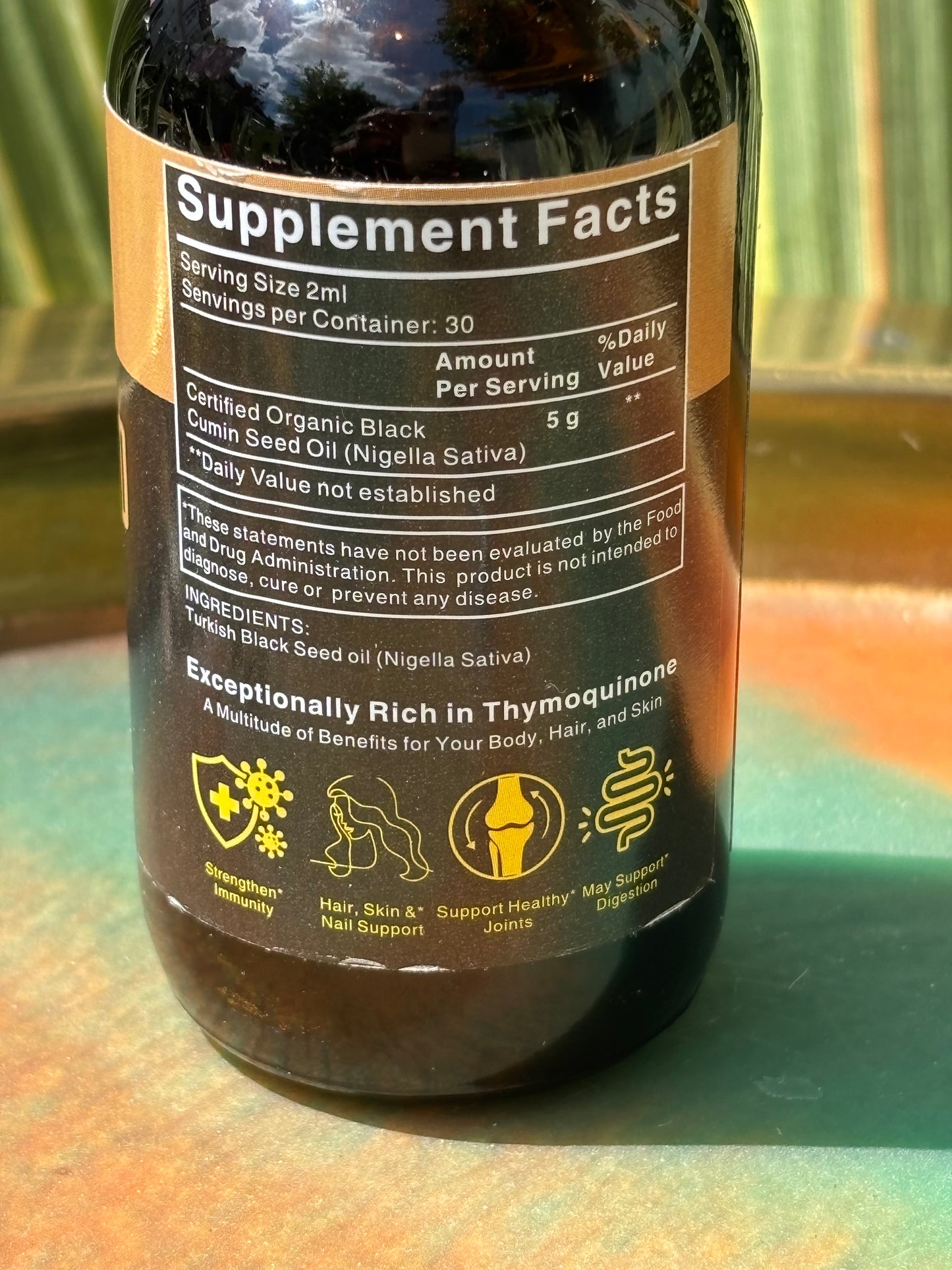 Organic Cold Pressed Black Seed Oil 60ml | Herbal Extract - Immune Support