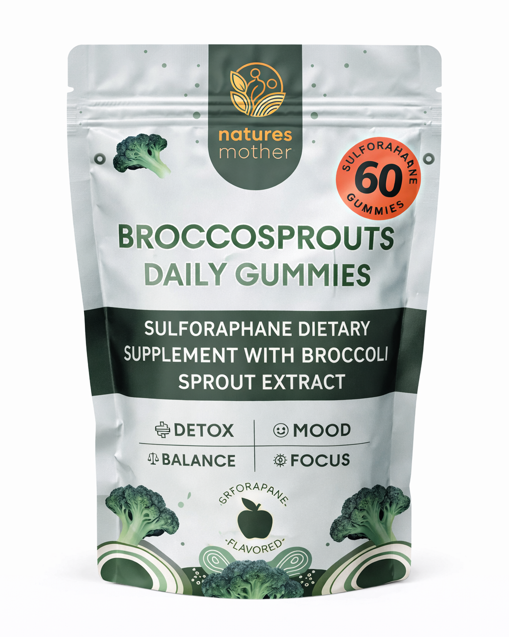 60 Sulforaphane High Potency Clean Natural Broccoli Sprout Extract Vegan gummy’s