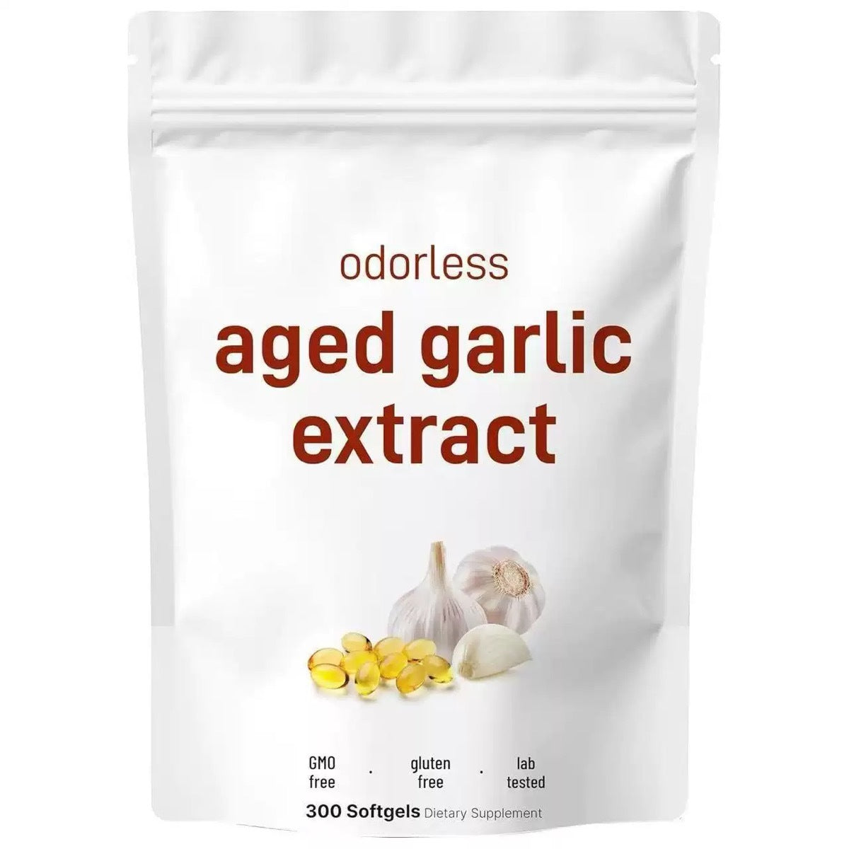 Naturally Aged Odourless Garlic Extract - 300 pieces - 2 Per Serving